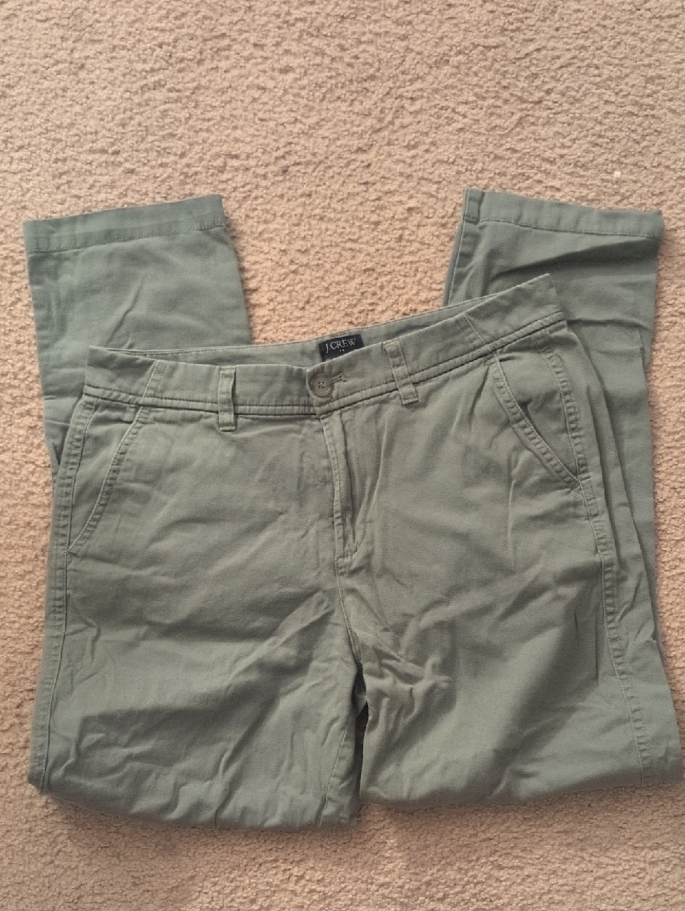 J. Crew Light Olive Straight Chino Pants